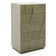 Nixa - Modern Wide Birch + Brushed Bronze Chest — view 3