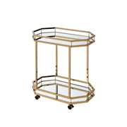 Lacole - Serving Cart - Mirrored & Champagne - R&R Furniture Gallery (Fountain Valley, CA)