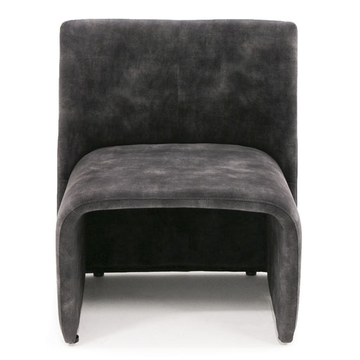 Modern Jarvis Accent Dark Grey Fabric Chair — view 2