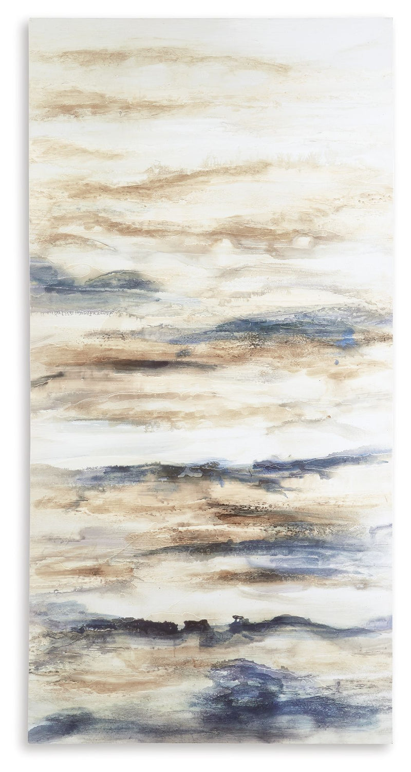 Joely - Wall Art - Blue / Tan - R&R Furniture Gallery (Fountain Valley, CA)