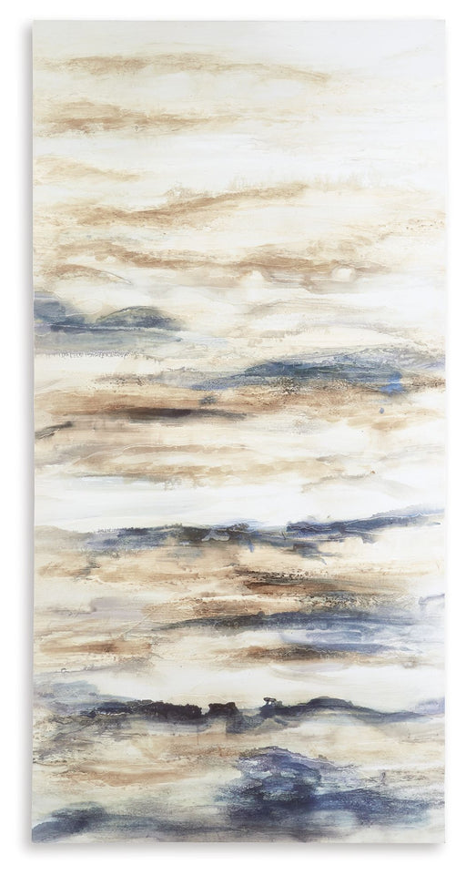 Joely - Wall Art - Blue / Tan - R&R Furniture Gallery (Fountain Valley, CA)