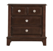 Glory Furniture Ashford cappuccino accent nightstand with a sleek design and single drawer for bedroom storage.