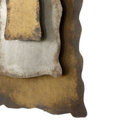 Uttermost Jaymes oxidized gold wall decor panel featuring intricate metal design for stylish home decoration.