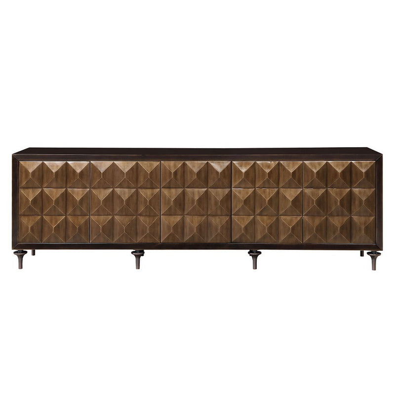 Diya - Console Cabinet - Forged Bronze & Espresso - R&R Furniture Gallery (Fountain Valley, CA)