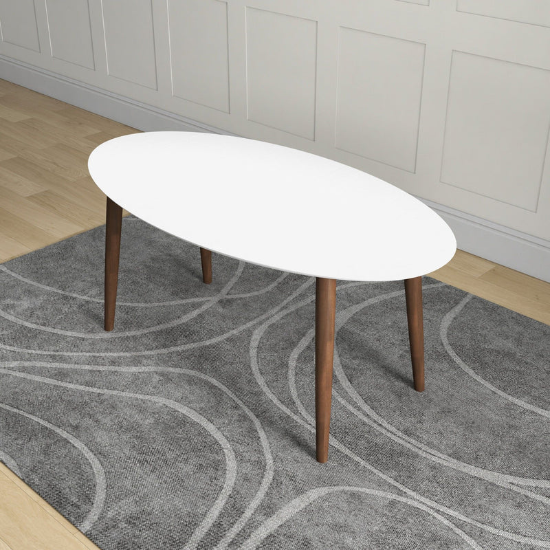 Ada - Mid-Century Modern Style Oval Dining Table - R&R Furniture Gallery (Fountain Valley, CA)