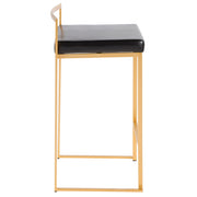 Set of two Lumi Source Fuji contemporary glam counter stools with sleek design and cushioned seats.