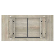 Simpli-Home Whitley dining table with wooden finish, rectangular shape, and sturdy legs, ideal for modern dining rooms.