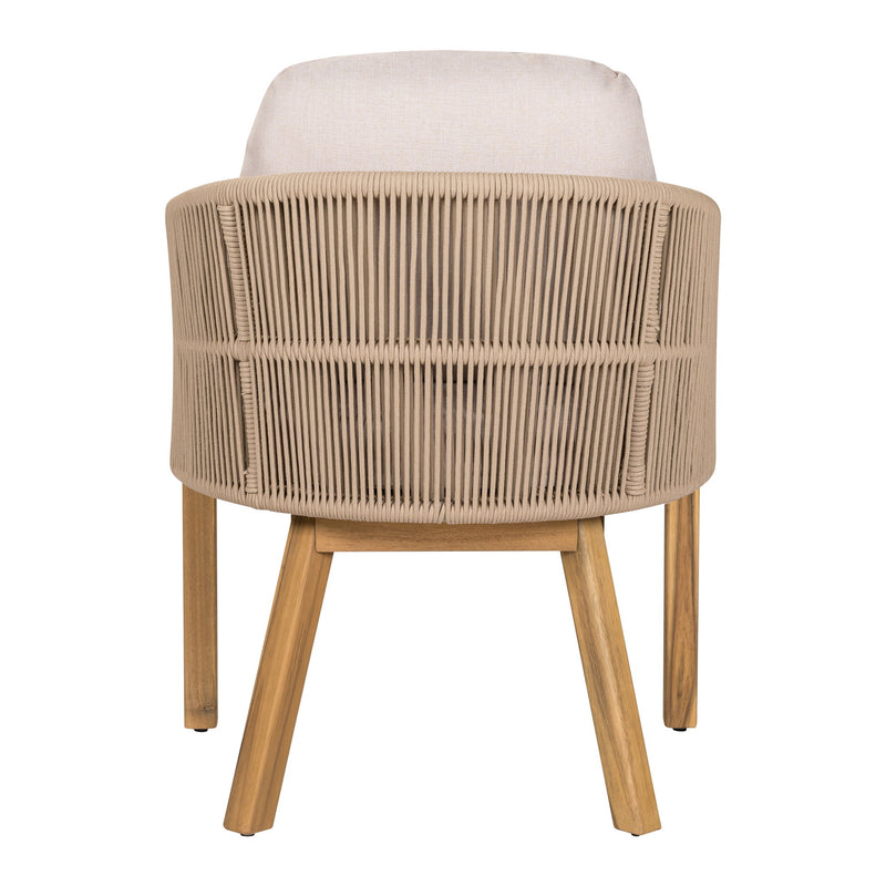 Grotta - Outdoor Dining Arm Chair (Set of 2) - Teak / Beige - R&R Furniture Gallery (Fountain Valley, CA)