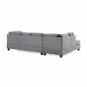 Glory Furniture Malone Comfort Sectional sofa with plush cushions and neutral upholstery, designed for spacious living rooms.
