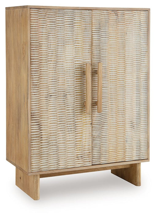 Dallinbury - Accent Cabinet - Natural / White Wash - R&R Furniture Gallery (Fountain Valley, CA)