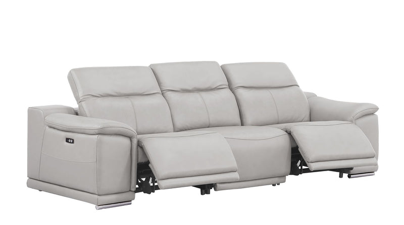 2679 - Power Reclining Sofa, Console Loveseat & Chair Set In Genuine Leather (5 Recliners)