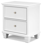 Fortman - Two Drawer Night Stand - White - R&R Furniture Gallery (Fountain Valley, CA)