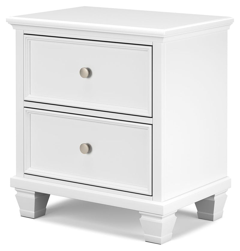 Fortman - Two Drawer Night Stand - White - R&R Furniture Gallery (Fountain Valley, CA)