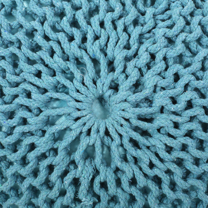 Moro - Knitted Round Pouf With Pumpkin Shape - R&R Furniture Gallery (Fountain Valley, CA)
