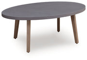 Harmony Headlands - Oval Cocktail Table - Natural / Gray - R&R Furniture Gallery (Fountain Valley, CA)