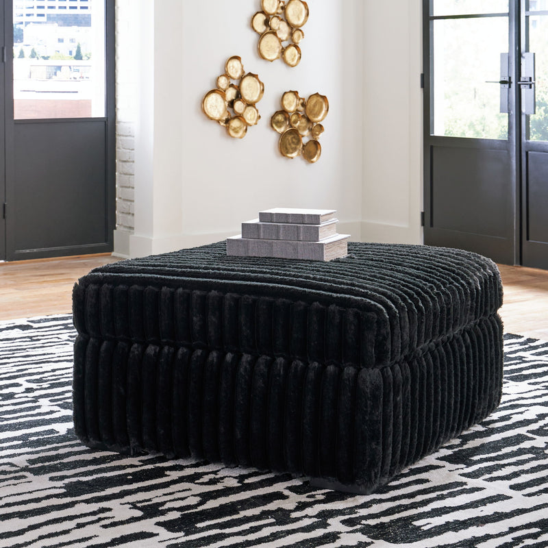 Midnight-Madness - Oversized Accent Ottoman - R&R Furniture Gallery (Fountain Valley, CA)