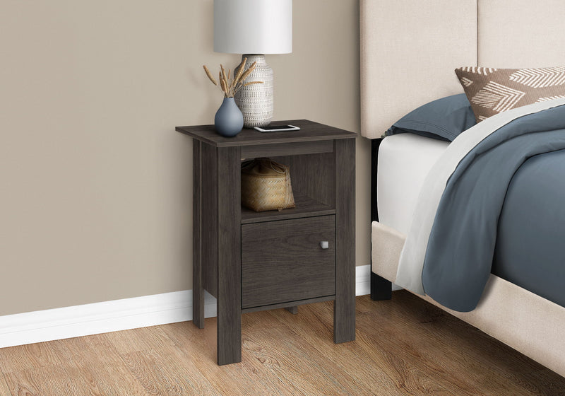Accent Nightstand Side Table, Storage, Transitional - Oak - R&R Furniture Gallery (Fountain Valley, CA)