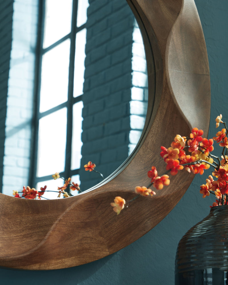 Aajon - Accent Mirror - Brown - R&R Furniture Gallery (Fountain Valley, CA)