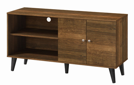 Amidon - TV Stand, With 2 Storage Shelves And 1 Cabinet - R&R Furniture Gallery (Fountain Valley, CA)