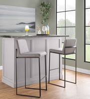 Lumi Source Fuji high back barstool with contemporary design, featuring sleek elegant lines and a sturdy frame for modern interiors.