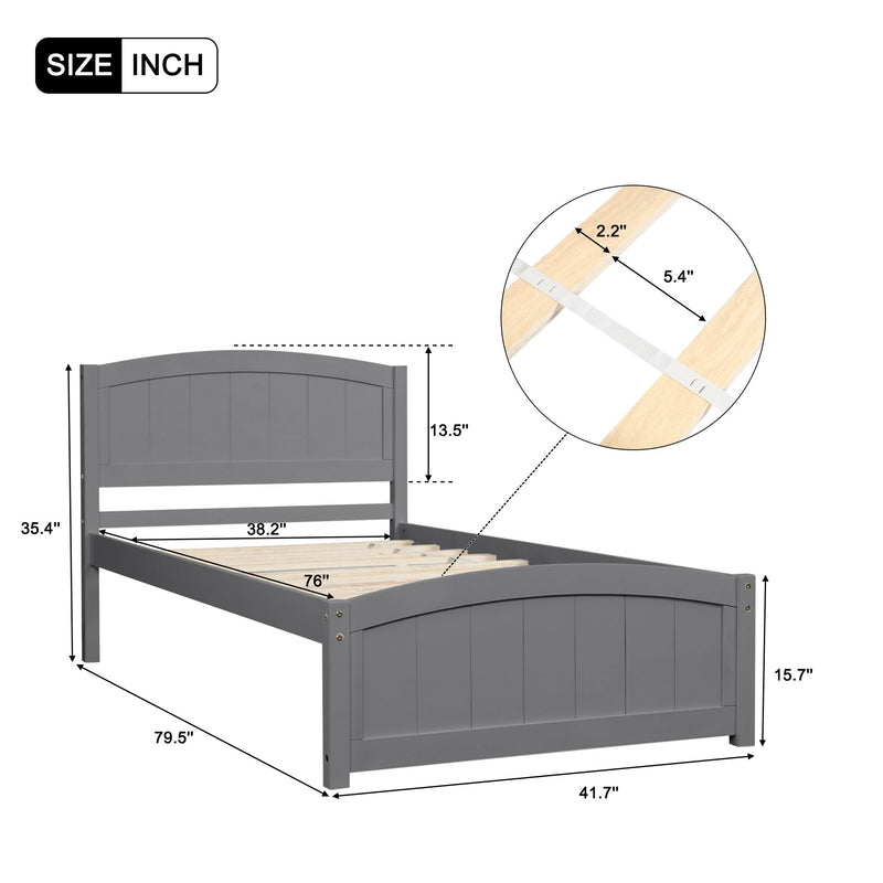 Platform Bed & Headboard, Footboard And Wood Slat Support - R&R Furniture Gallery (Fountain Valley, CA)