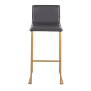 Set of two Lumi Source Mara contemporary upholstered barstools with padded seats and sleek modern design.