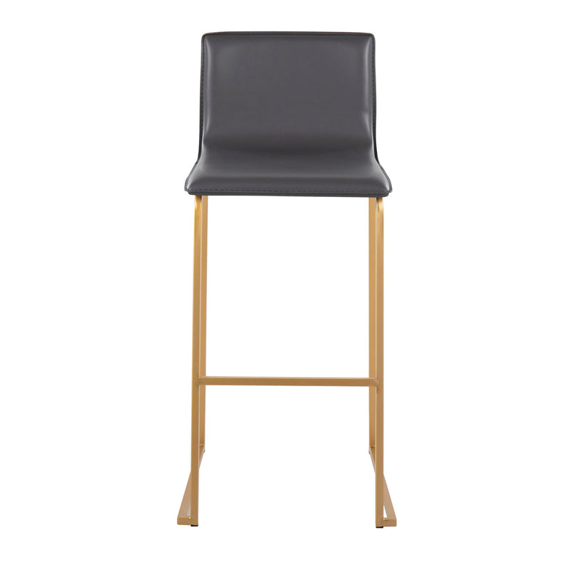 Set of two Lumi Source Mara contemporary upholstered barstools with padded seats and sleek modern design.