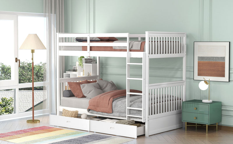 Bunk Bed With Ladders And 2 Storage Drawers - R&R Furniture Gallery (Fountain Valley, CA)