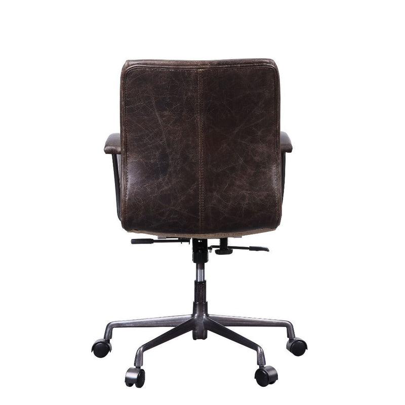 Zooey - Office Chair - Distress Chocolate Top Grain Leather - R&R Furniture Gallery (Fountain Valley, CA)