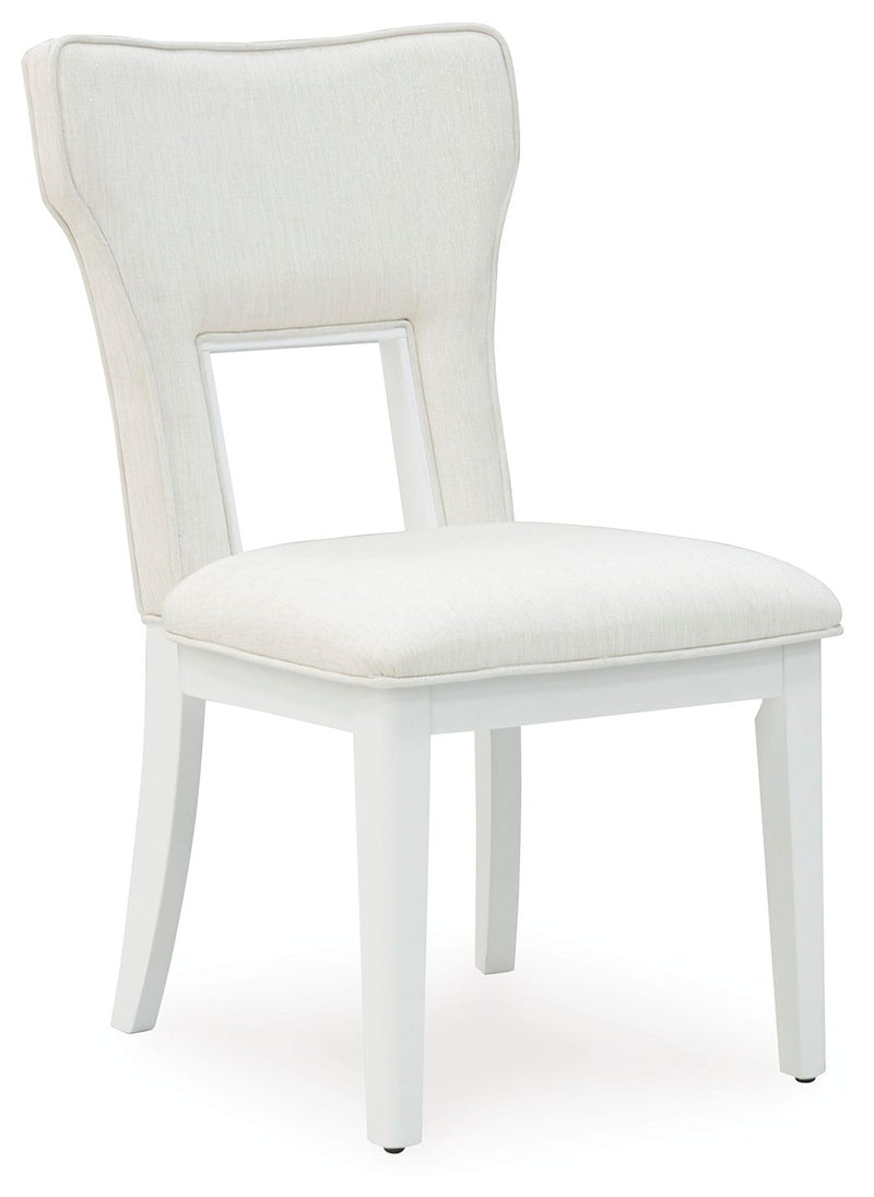 Chalanna - Dining Upholstered Side Chair (Set of 2) - White - R&R Furniture Gallery (Fountain Valley, CA)