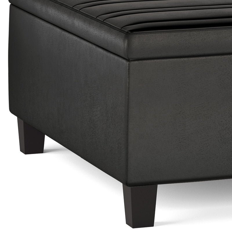 Ellis - Coffee Table Storage Ottoman Contemporary Design - R&R Furniture Gallery (Fountain Valley, CA)