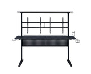 Canzi - Gaming Desk With USB - Black - R&R Furniture Gallery (Fountain Valley, CA)