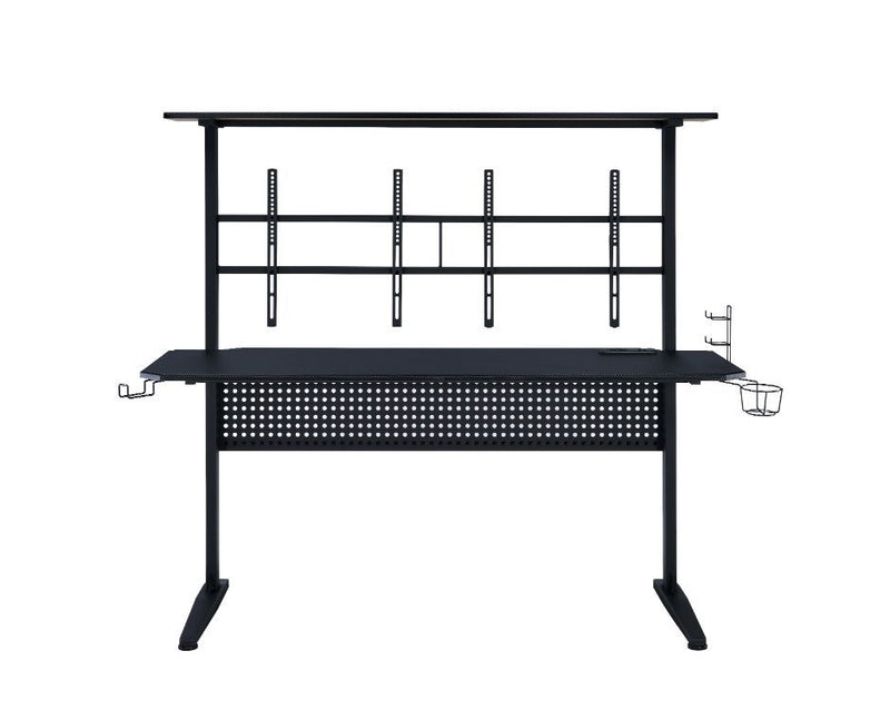 Canzi - Gaming Desk With USB - Black - R&R Furniture Gallery (Fountain Valley, CA)