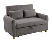 Justine - Convertible Sleeper Loveseat - Brown - R&R Furniture Gallery (Fountain Valley, CA)