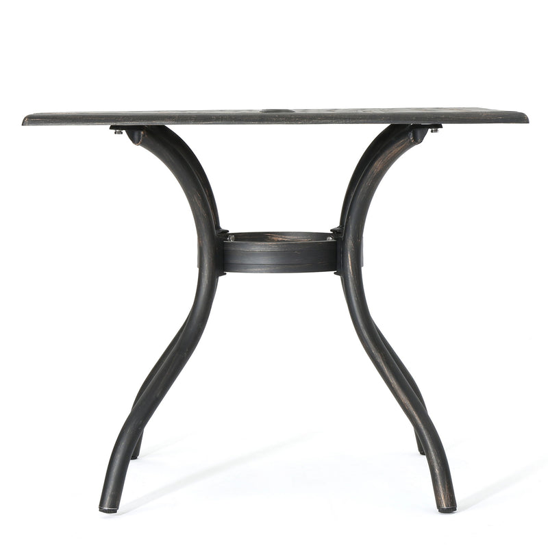 Enchantia - Outdoor Square Dining Table With Weave Tabletop And Flared Legs - Copper - R&R Furniture Gallery (Fountain Valley, CA)