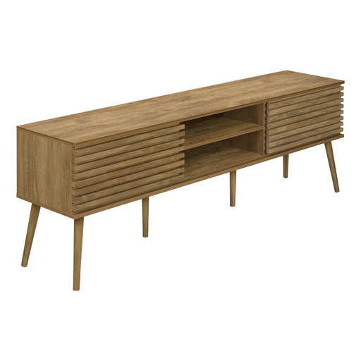 TV Stand, 72 Inch, Media Entertainment Center, Storage Cabinet, Console, Storage Shelves, Contemporary & Modern - Walnut - R&R Furniture Gallery (Fountain Valley, CA)