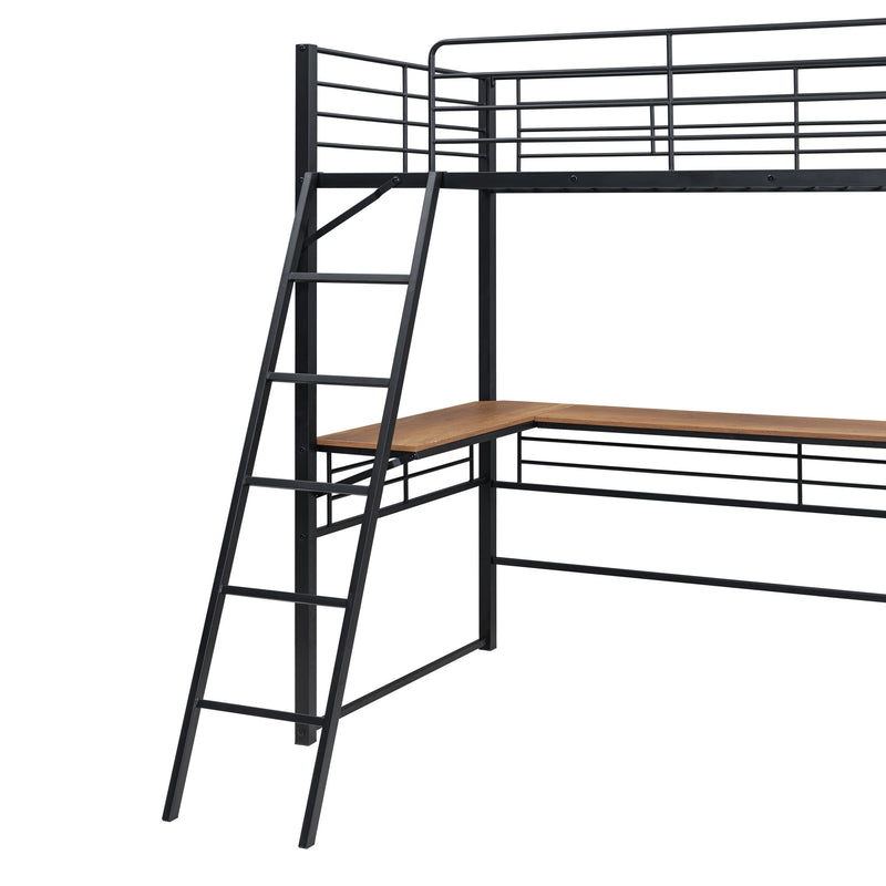 Loft Bed & 3 Layers Of Shelves And L-Shaped Desk - R&R Furniture Gallery (Fountain Valley, CA)