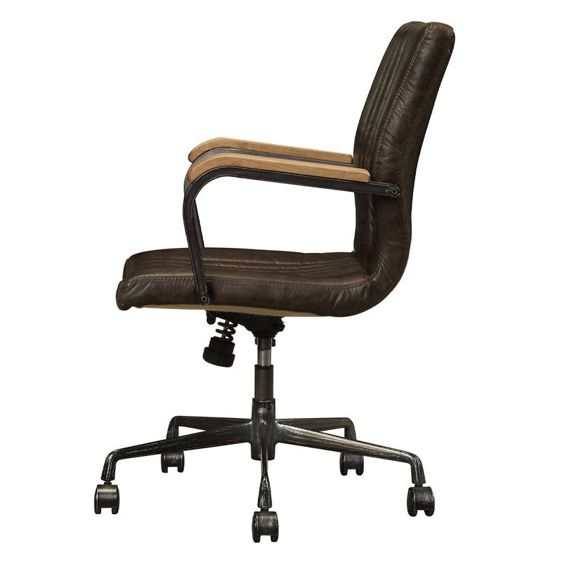 Joslin - Office Chair - Distress Chocolate Top Grain Leather - R&R Furniture Gallery (Fountain Valley, CA)