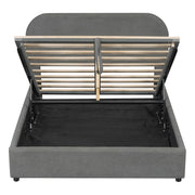 Upholstered Platform Bed With Hydraulic Storage System - R&R Furniture Gallery (Fountain Valley, CA)