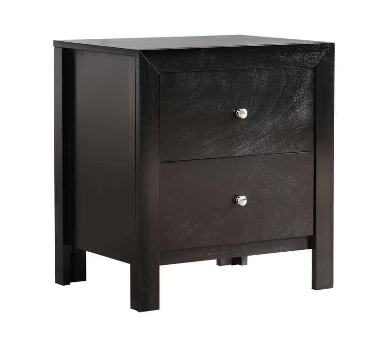 Glory Furniture accent nightstand with drawers, featuring a charming design and wood finish, perfect for bedroom decor.