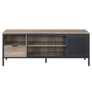 Nantan - 21" TV Stand - Rustic Oak & Black - R&R Furniture Gallery (Fountain Valley, CA)