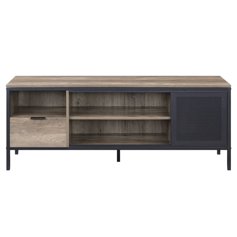 Nantan - 21" TV Stand - Rustic Oak & Black - R&R Furniture Gallery (Fountain Valley, CA)