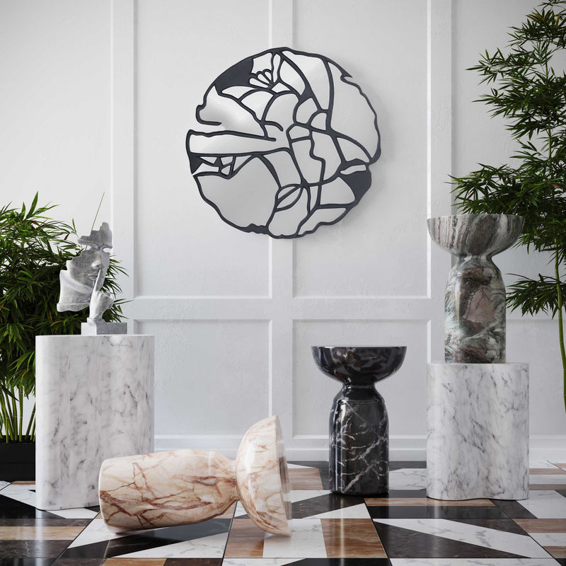 Slab - Marble Side Table - R&R Furniture Gallery (Fountain Valley, CA)