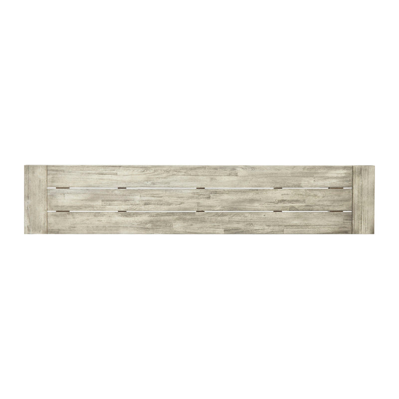 Noble House Carlisle dining bench with wooden legs and upholstered seat, ideal for kitchen or dining room seating.