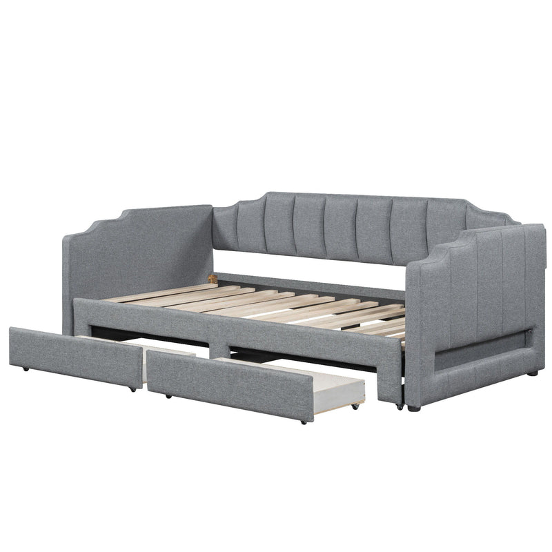 Extendable Daybed With LED Light And 2 Storage Drawers - R&R Furniture Gallery (Fountain Valley, CA)