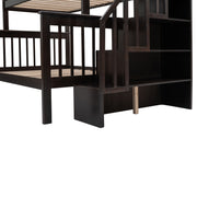 Stairway Bunk Bed With Storage And Guard Rail For Bedroom - R&R Furniture Gallery (Fountain Valley, CA)