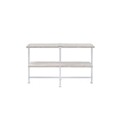Brecon - Sofa Table - White Oak & Chrome - R&R Furniture Gallery (Fountain Valley, CA)