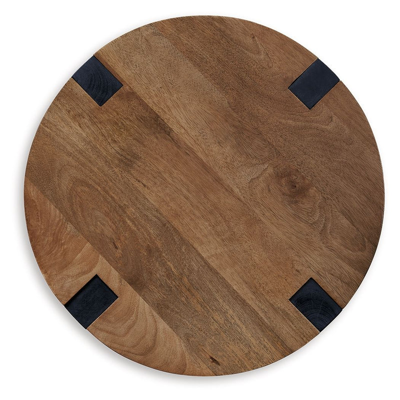 Hanneforth - Round End Table - Brown - R&R Furniture Gallery (Fountain Valley, CA)