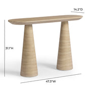Sandra - Indoor / Outdoor Console Table - Travertine - R&R Furniture Gallery (Fountain Valley, CA)
