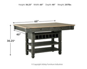 Tyler Creek - Rectangular Dining Room Counter Table - Black / Gray - R&R Furniture Gallery (Fountain Valley, CA)